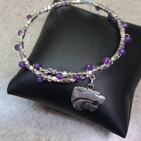 PANTHER BRACELET Silver/Purple. ADJUSTABLE - Picture 4 of 9